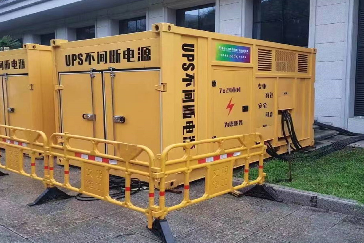 安平发电机租赁施工现场